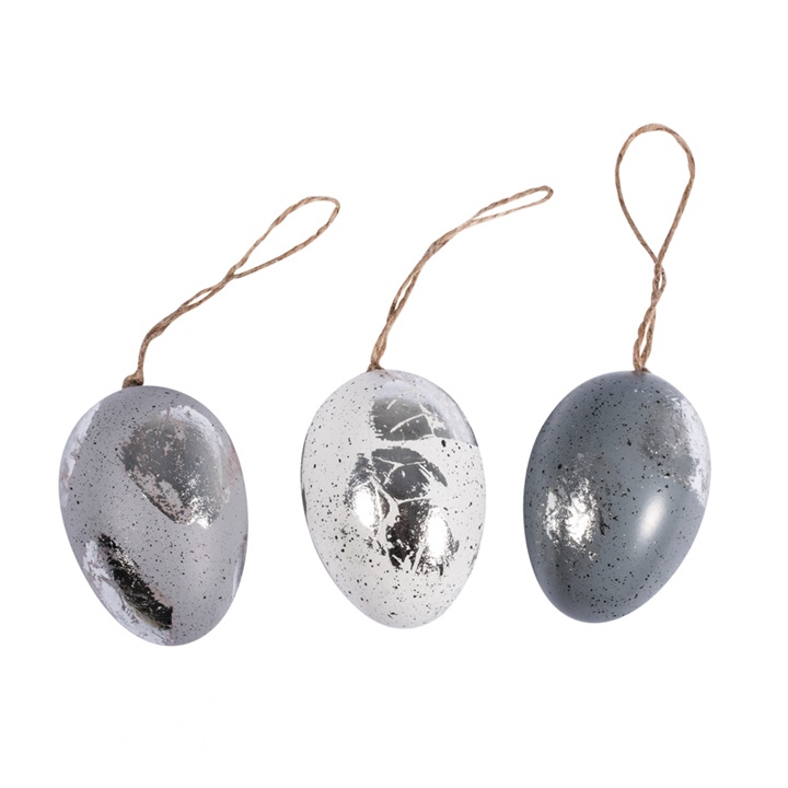 Uskršnja plastična jaja 6 komada - srebrna Uskršnja plastična jaja 6 komada - srebrna