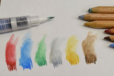 Akvarel bojice - drvene bojice sa efektom vodenih boja