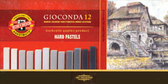 8122G Uljane pastele GIOCONDA HARD 12kom 7x7mm - sive nijanse
