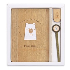 Drvena bilježnica Polar Bear 130 x 185 mm - 128 listova
