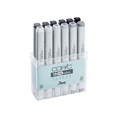 Flomasteri COPIC Classic Gray Colours - set od 12 kom