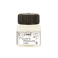 Boja sa efektokom krede za staklo i porculan Kreul 20 ml White Cotton 