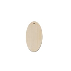 Drveni proizvod za izradu bižuterije - oval 6 cm