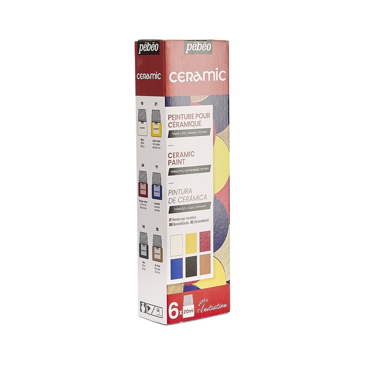 Boje za keramiku Pebeo Ceramic 6 x 20 ml