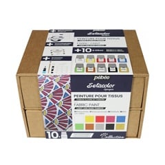 Set Pebeo boja za svjetli i tamni tekstil Setacolor Opaque - 10x45 ml