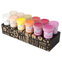 Set akrilnih boja Profil - 12 x 25 ml - tople nijanse