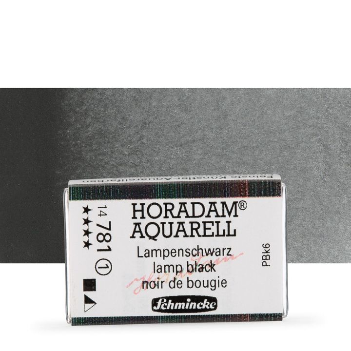 Akvarel boje Schmincke Horadam cijela posudica | 781 Lamp Black Akvarel boje Schmincke Horadam cijela posudica | 781 Lamp Black