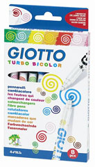 Flomasteri GIOTTO Turbo Bicolor / 8 boja