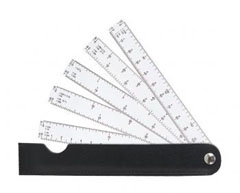 Strojarsko ravnalo lepezasto LENIAR - 15 cm