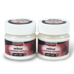 Lak sa crackle efektom i efektom pliša  Super Soft - 50 ml + 50 ml