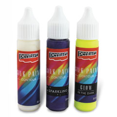 Kontura za svilu fosforena Pentart - 20 ml | različite boje