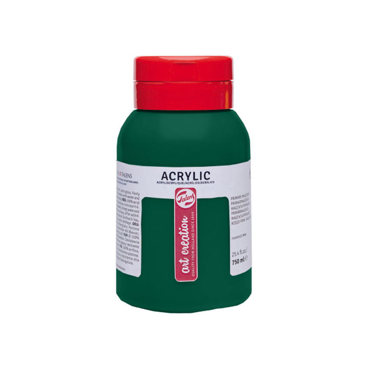 Akrilna boja ArtCreation Essentials 750 ml - permanentna tamnozelena - 619