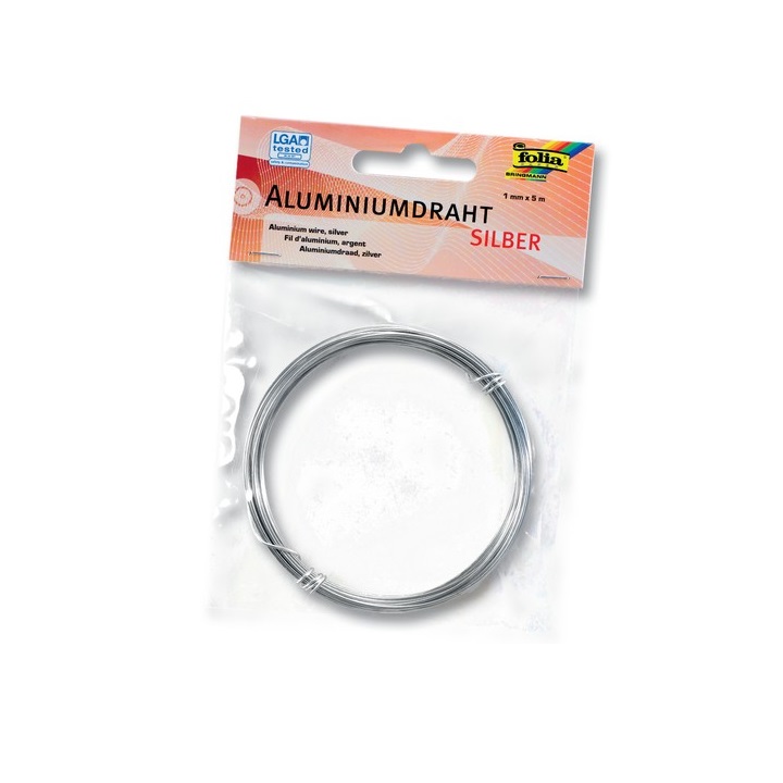 Aluminijumska žica Folia 1 mm x 5 m – silver