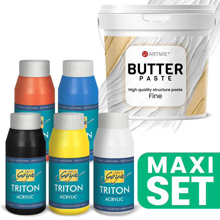 ARTMIE maslac 3D pasta i set akrilnih boja TRITON