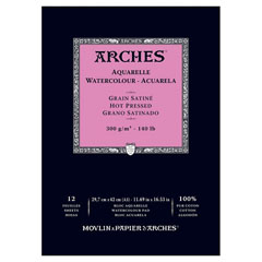 Blok ARCHES® Aquarelle Watercolour Hot Pressed - 29,7 x 42cm 