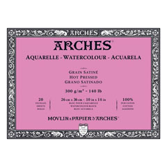 Blok ARCHES® Aquarelle Watercolour Hot Pressed - 36 x 51 cm