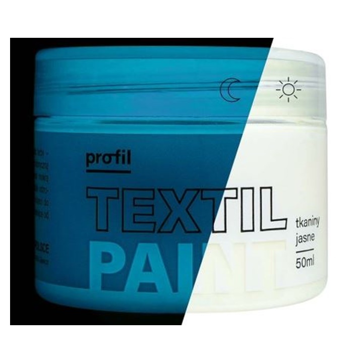 Boja za tekstil koja svijetli u mraku Profil 50 ml - plava