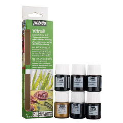 Boje za staklo Pebeo Vitrail Discovery set / 6 x 20 ml