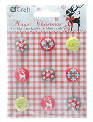 Božićni ukrasni dugmići Magic Christmas - 9 kom