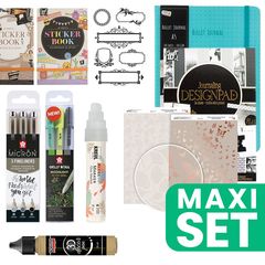 Bullet Journal set za pisanje - tople nijanse