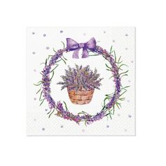 Decoupage salvete - Lavender Basket - 1kom