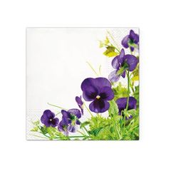 Decoupage salvete - Pansies Frame - 1kom