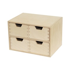 Drveni organizer sa fiokama 28.4x20.5x19 cm