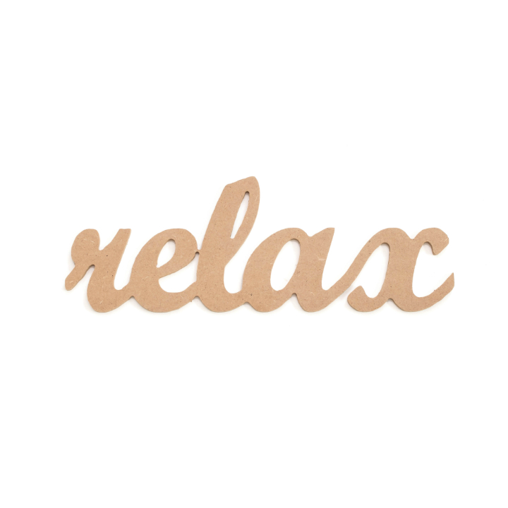 Drveni ukras od MDF-a - natpis relax - 34 cm