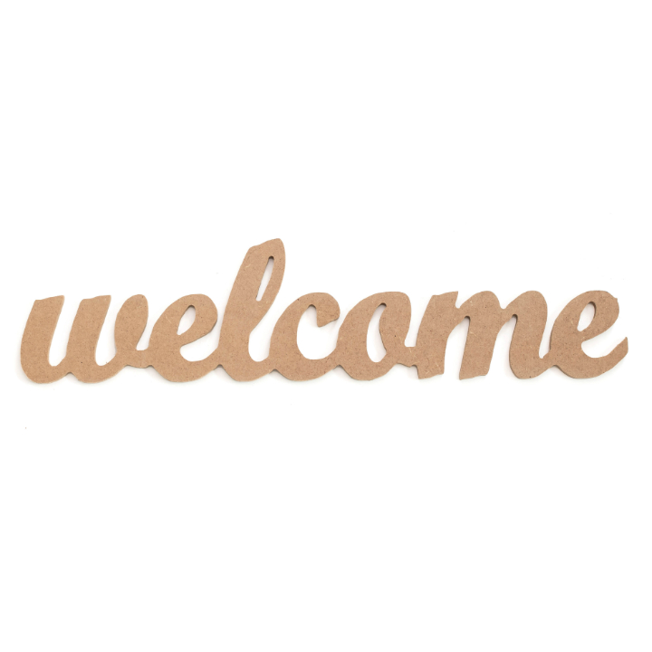 Drveni ukras od MDF-a - natpis welcome - 41 cm