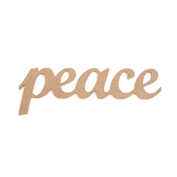 Drveni ukrasni od MDF-a - natpis peace - 36 cm