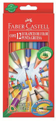 ECO drvene bojice trouglaste s minom 4mm set - 12 boja