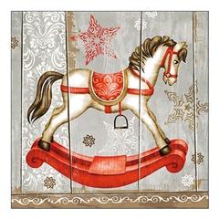 Eko salveta za dekupaž Rocking Horse - 1 kom