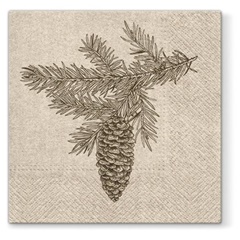 Eko salveta za dekupaž Šišarka - 1 kom