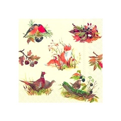 Eko salvete za dekupaž Autumn Wildlife - 1 kom