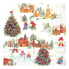Eko salvete za dekupaž Happy Christmas Time - 1 kom
