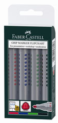 Flomaster Grip Flipchart okrugli vrh - set 4