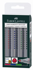 Flomaster Grip Flipchart tupi vrh - set 4