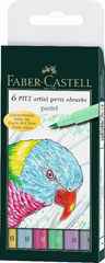 Flomasteri Art Pen PITT - set 6 Pastel