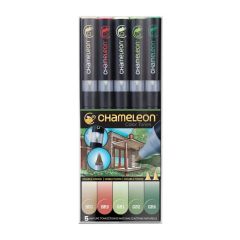 Flomasteri Chameleon Nature Tones - set od 5 kom