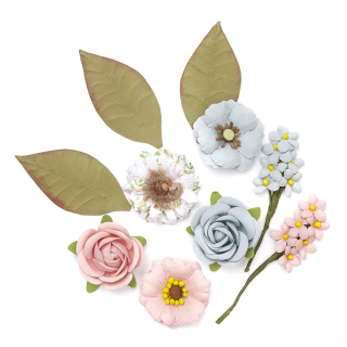 3D papirni cvijetovi i listovi - set od 10 komada