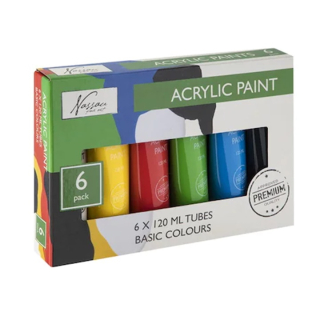 Akrilne boje Nassau set 6x120ml BASIC COLOURS