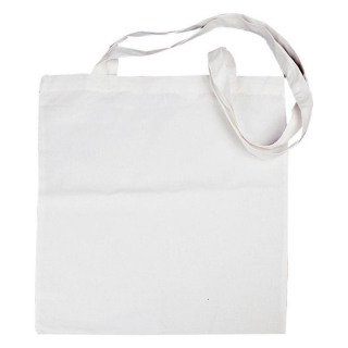 Pamučna bijela torba za kupovinu  - 38 x 42 cm