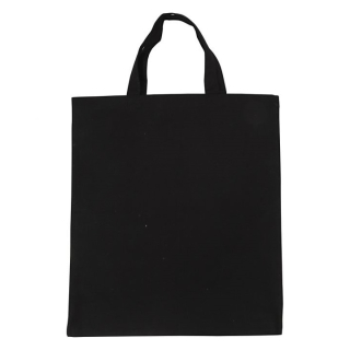 Pamučna crna torba za kupovinu  - 38 x 42 cm