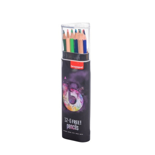 Set bojica u metalnoj kutiji Bruynzeel - pink - 18 komada
