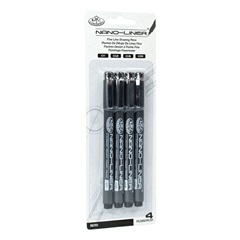 Grafički flomaster Royal & Langnickel NANO-LINER / 4 kom