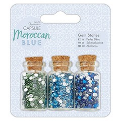 Kamenčići u staklenim flašicama - Moroccan Blue - 3 kom