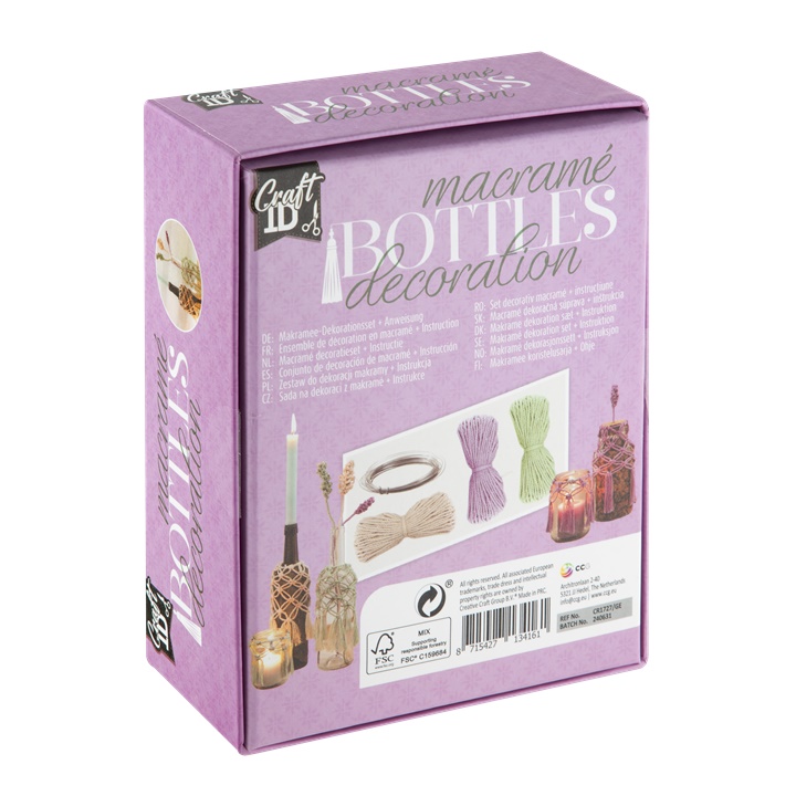 Komplet za makrame za ukrašavanje boca
