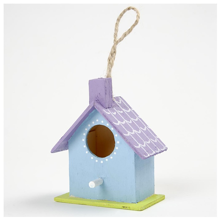 Kućica za ptice s užetom - 6 komada