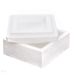 Kutija od stiropora - četvrtasta 13.5 x 13.5 cm