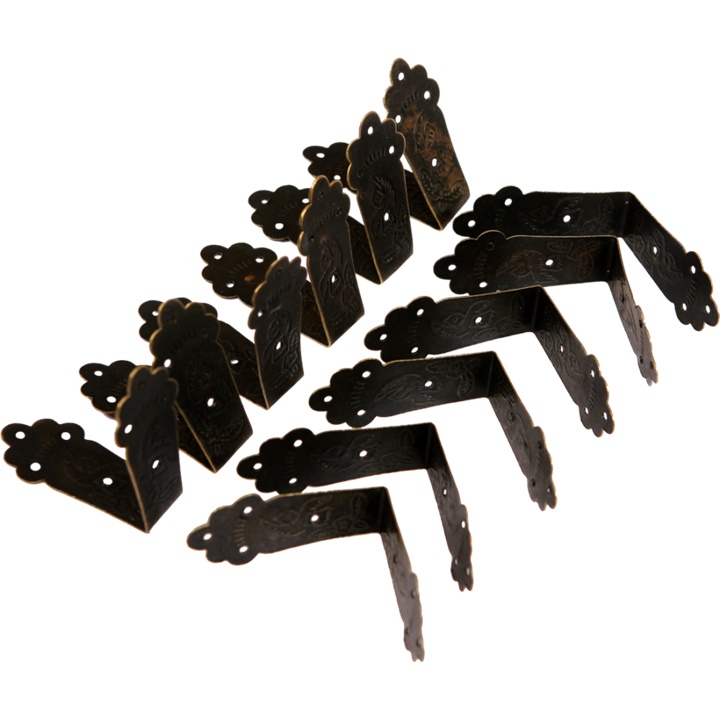 Kutna metalna šarka 43x20 mm - 12 komada - bronca